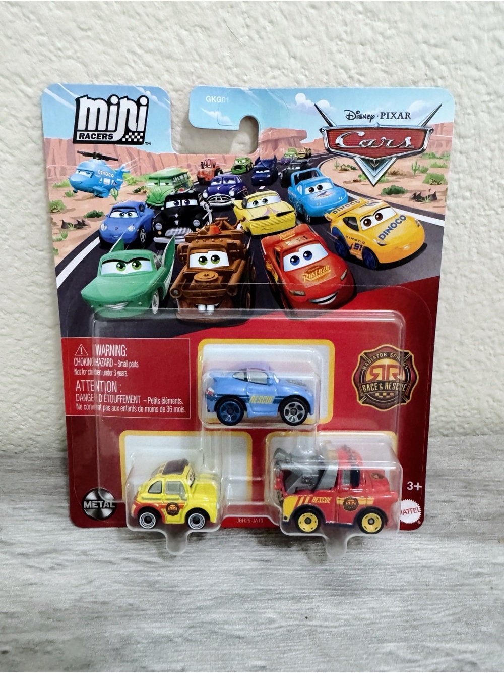 Disney Pixar Cars Mini Racers 3-Pack Sally Lugi Mater Race Rescue Diecast Metal